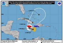 Tormenta tropical Melissa podría convertirse en huracán este sábado; 26 provincias bajo alerta
