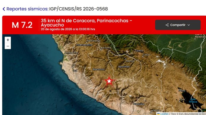 Terremoto de 7,2 remece los Andes de Perú y deja tres heridos y daños en infraestructura